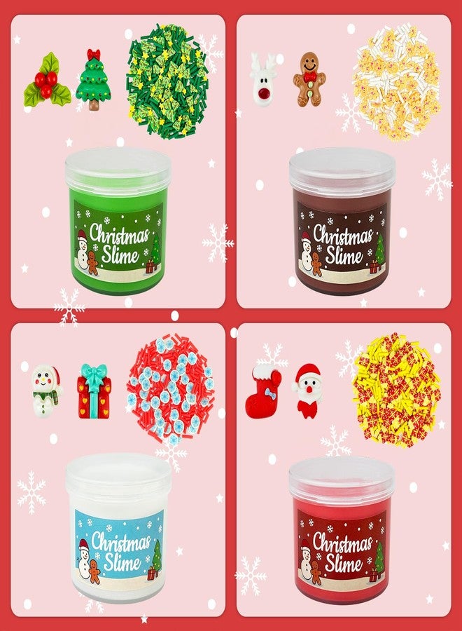 Leetous Christmas Slime Stocking Stuffers for Kids 4 Pack, Funny Xmas Toys Gifts Party Favors Supplies for Toddler Boys Girls, Holiday Classroom Game Prizes Basket Goodie Treat Bag Fillers Stuff for Teens - Image 2